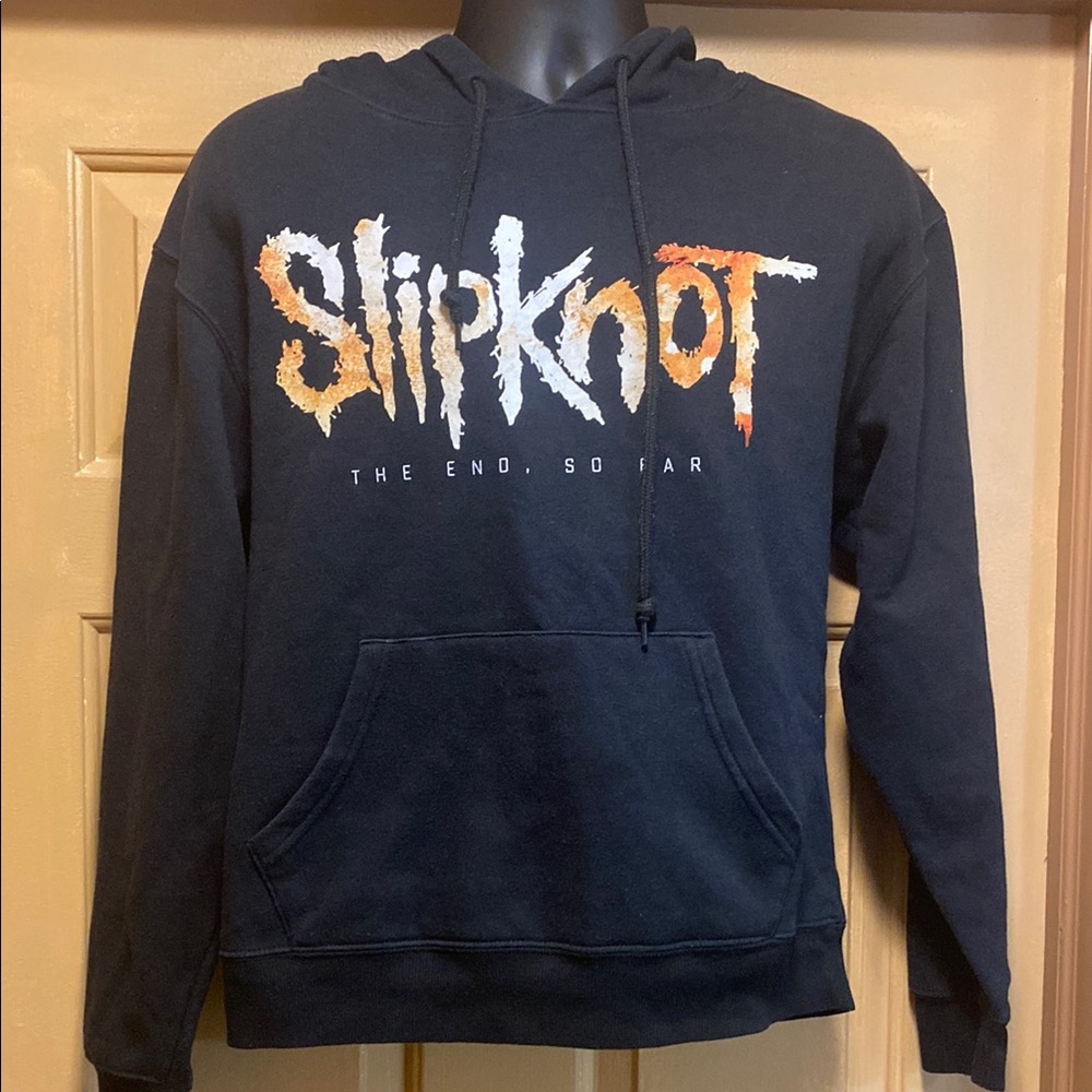 Men’s Slipknot 2022 The End so Far double sided graphic pullover hoodie sz S